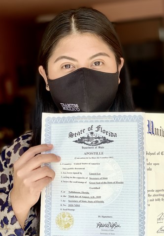 Apostilla florida, Apostilla miami